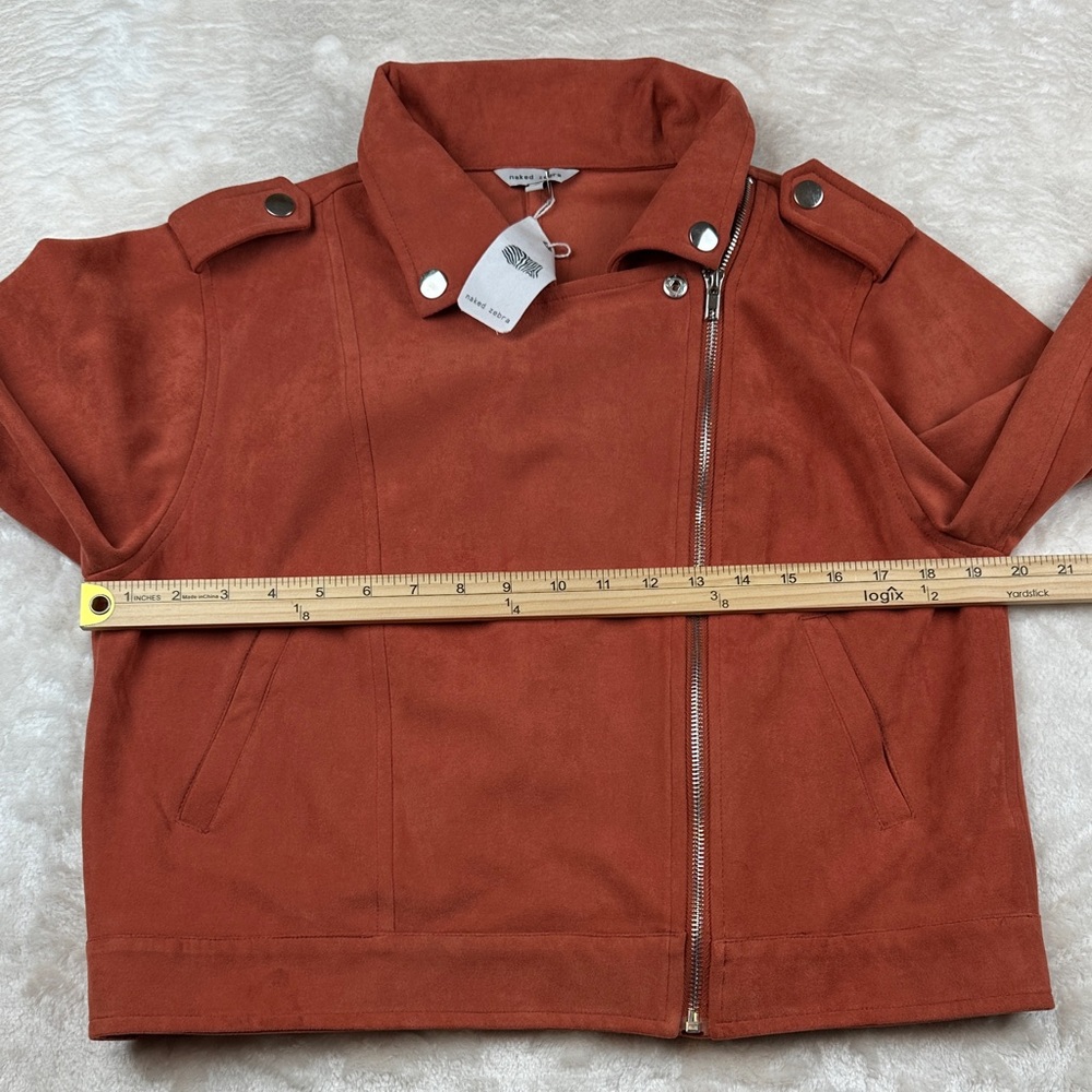 Naked Zebra Rust Suede Utility Moto Jacket - Picture 6 of 9